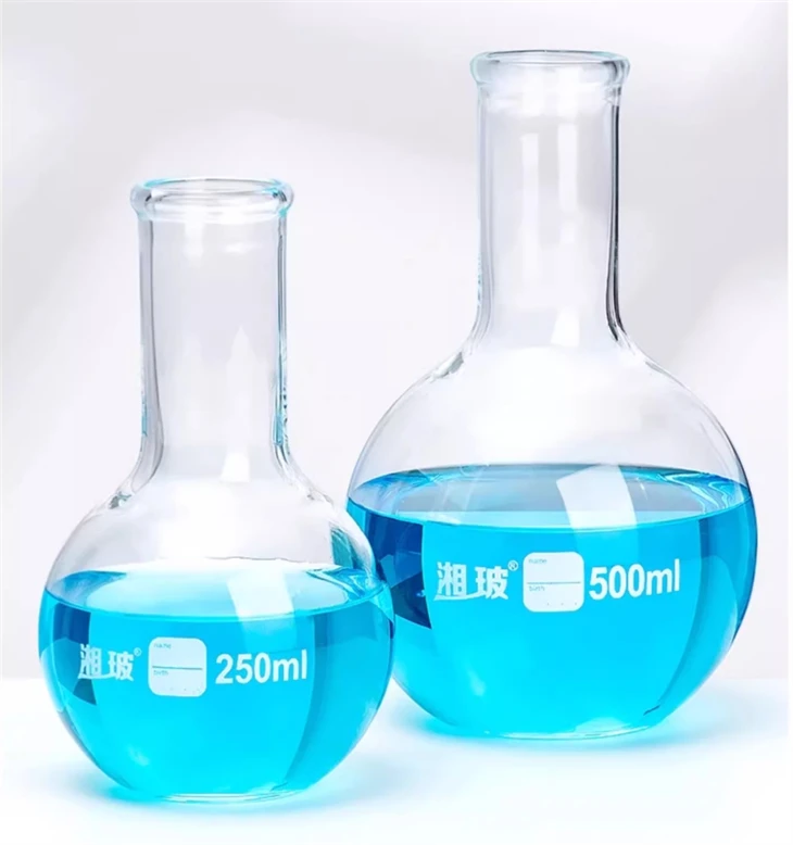 Flat Bottom Flask - Labware Round Bottom Flask Laboratory Flask Laboratory Glassware Borosilicate